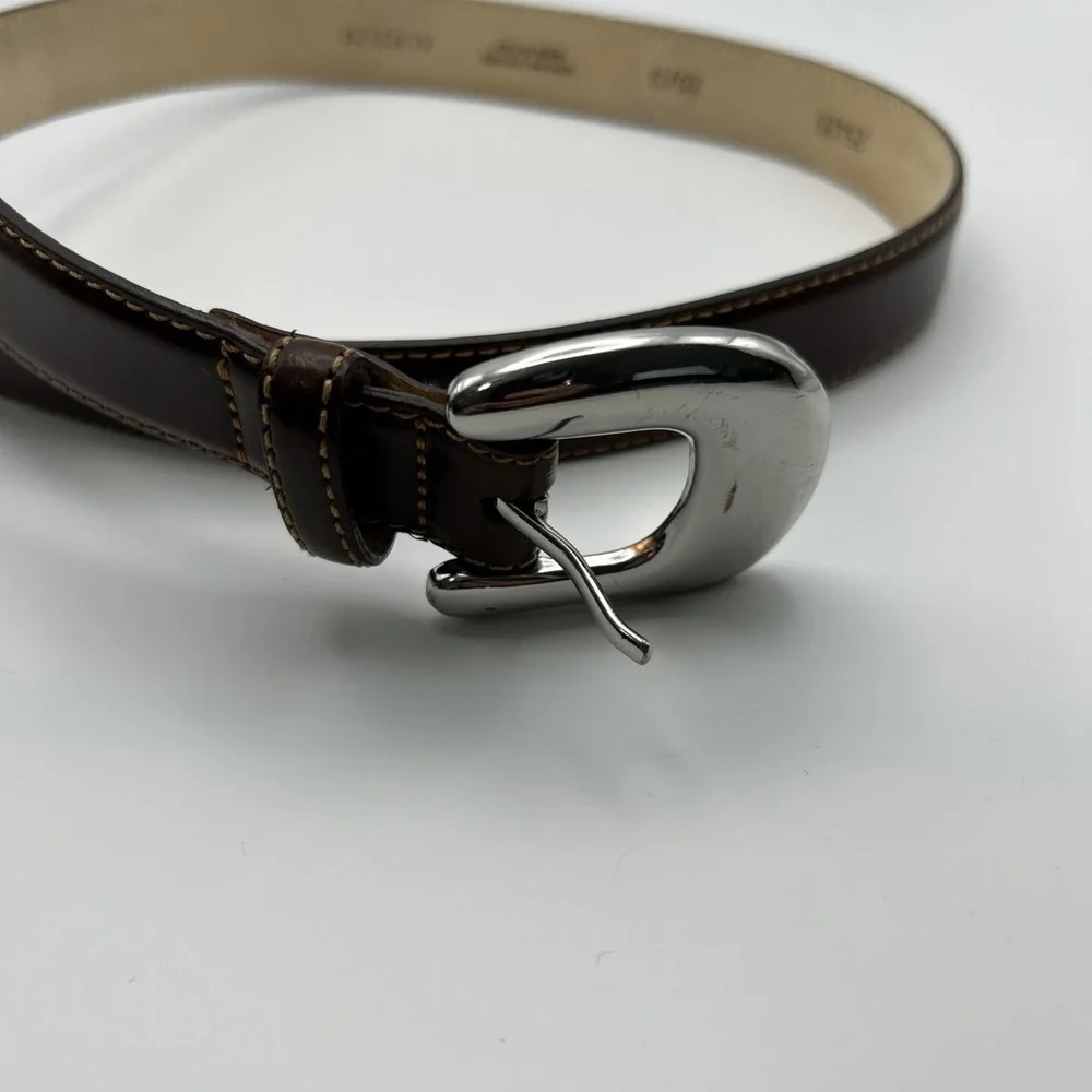 Aureum Collective Women's Belt #8 25425 XS/S Italian Leather‎ Brown